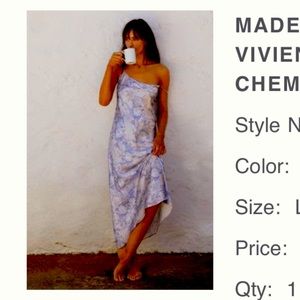 NWT Anthropologie Madeleine fig vivienne lilac long night gown size L